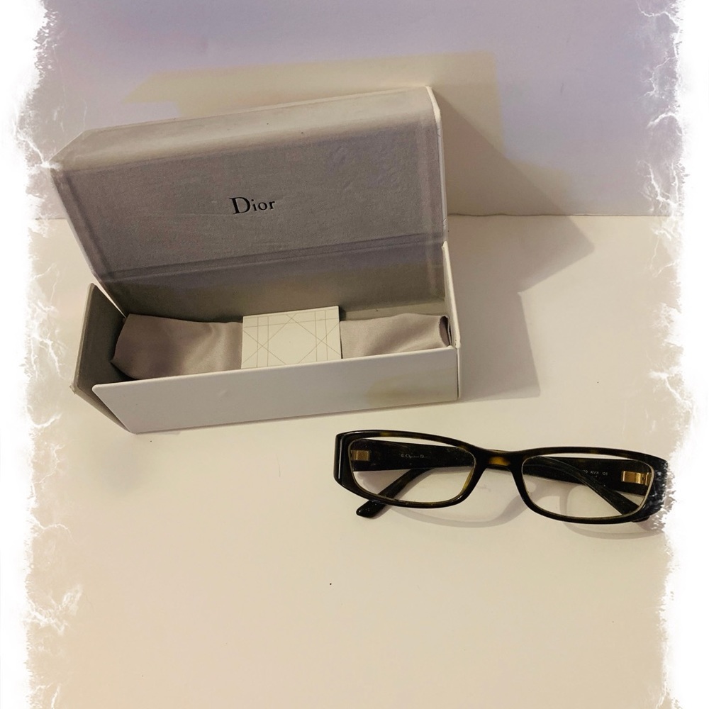 Used Christian Dior eyeglasses. Brown with cream.